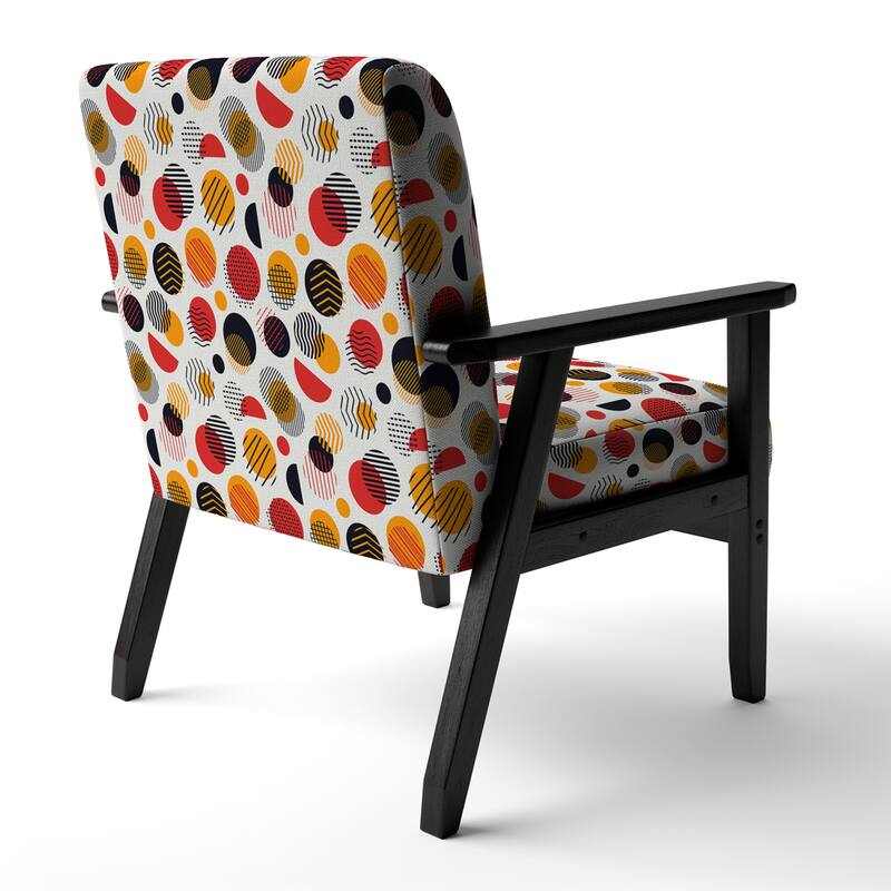 Designart "Multicolor Circle Pattern" Upholstered Patterned Accent